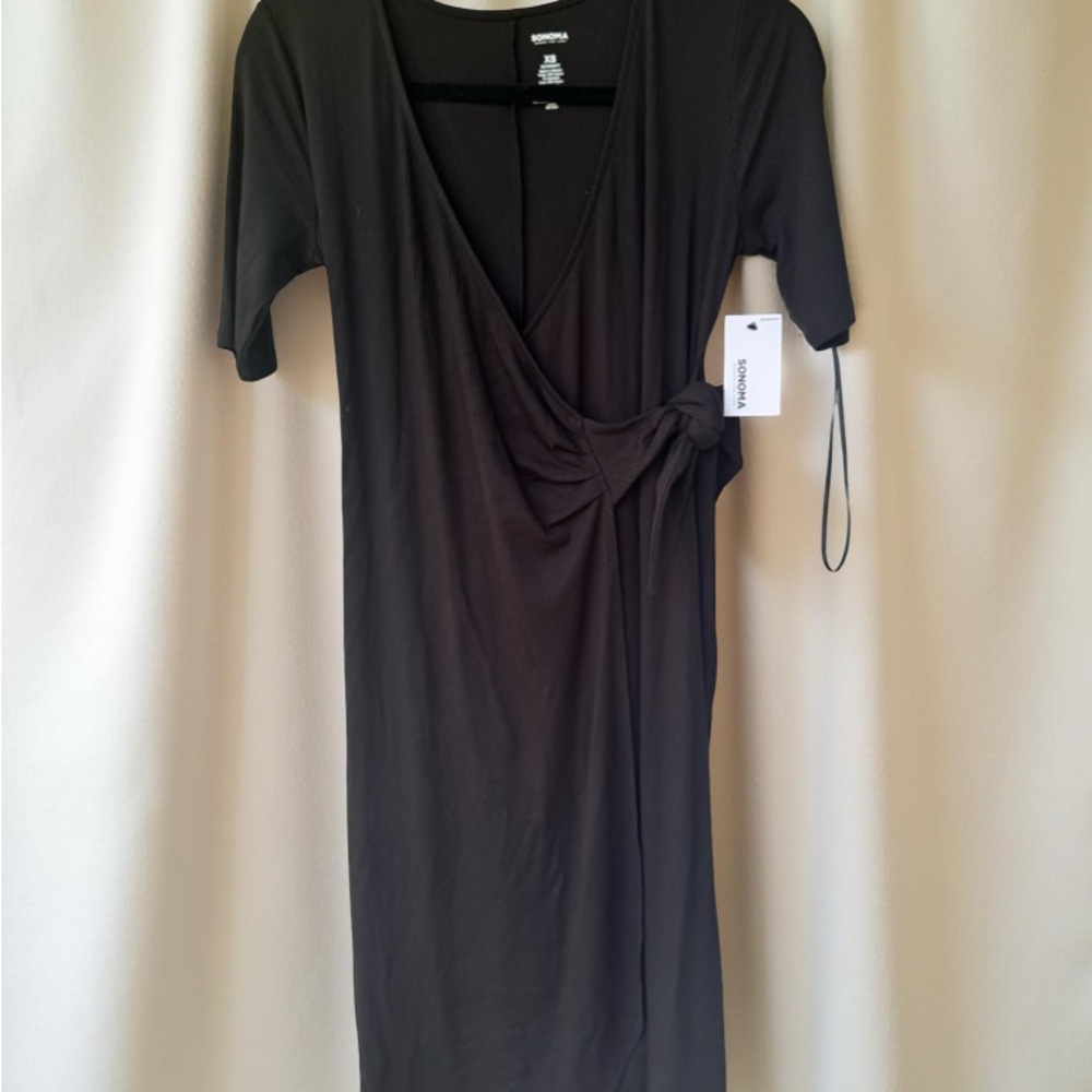 Sonoma Tank Maternity Dress - Ribbed - Solid Black - Size Women’s XS